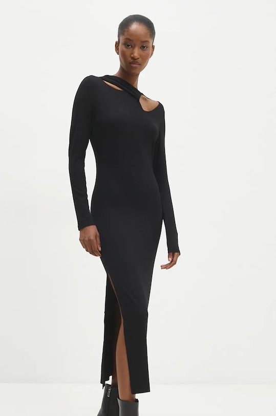 Answear.LAB sukienka czarny WA24.SUD01A