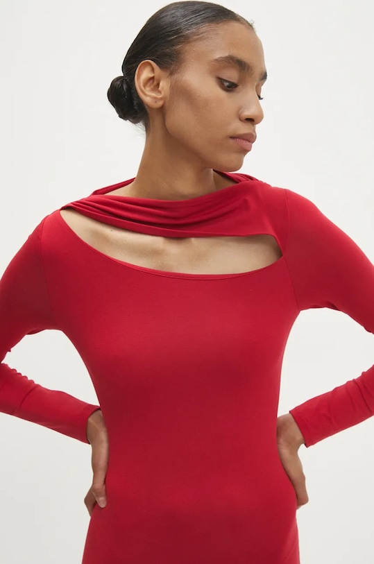 Answear.LAB sukienka WA24.SUD02A czerwony
