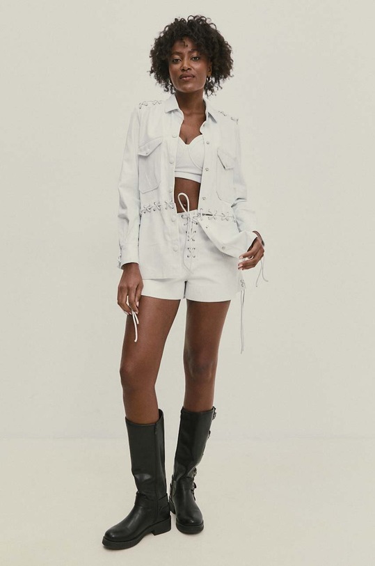 Одяг Шкіряні шорти Answear Lab WA24.SZD001 білий