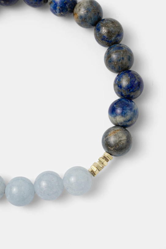 Answear.LAB bransoletka z kamieni naturalnych, ręcznie wykonana WA25-ABD009 niebieski WA25