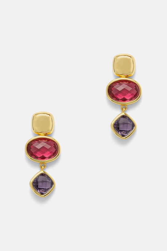 Strieborné náušnice zo striebra 925 pozlátené 18k zlatom Answear.LAB Darčekový box zlatá PSET166/1C