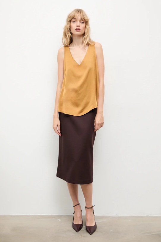 Answear.LAB bluzka 54088 brązowy WA25