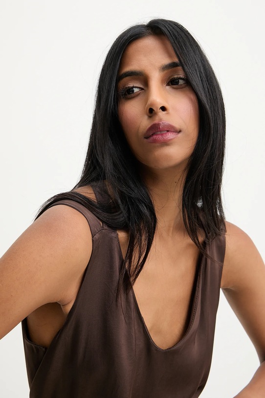 Μπλουζάκι Answear.LAB καφέ 54088