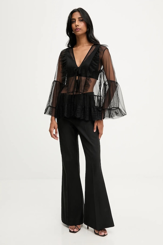 Answear.LAB bluzka regular czarny 93203