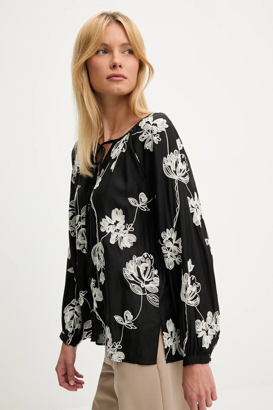 Answear.LAB bluzka casual czarny WA25.BDD015
