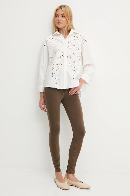 Bavlněná halenka Answear.LAB A3315 bílá WA25