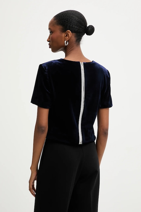 Odzież Answear.LAB bluzka welurowa 3081 granatowy