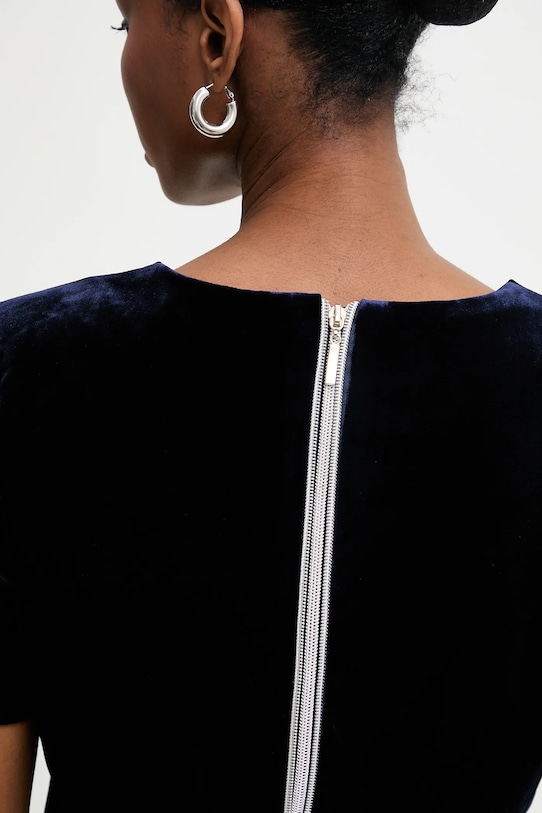 Answear.LAB bluzka welurowa 3081 granatowy