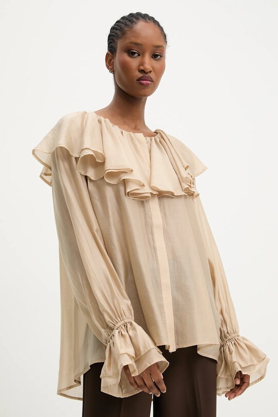 Answear.LAB bluzka casual beżowy WA25.BDD048