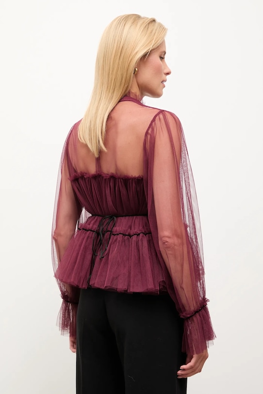 Îmbrăcăminte Answear.LAB bluza 81065.FLK burgundia