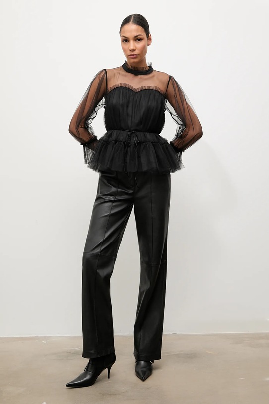 Блузка Answear.LAB 81065.FLK чорний WA25