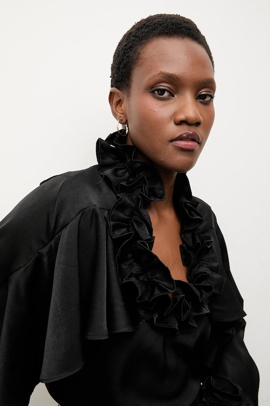 Μπλουζάκι Answear.LAB 9674.fh μαύρο