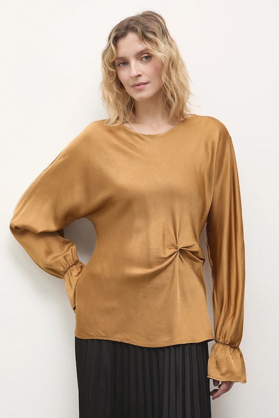 Answear.LAB bluzka BL723.iak brązowy WA25