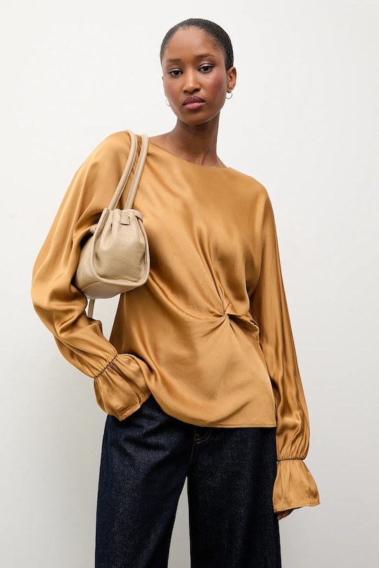 Odzież Answear.LAB bluzka BL723.iak brązowy