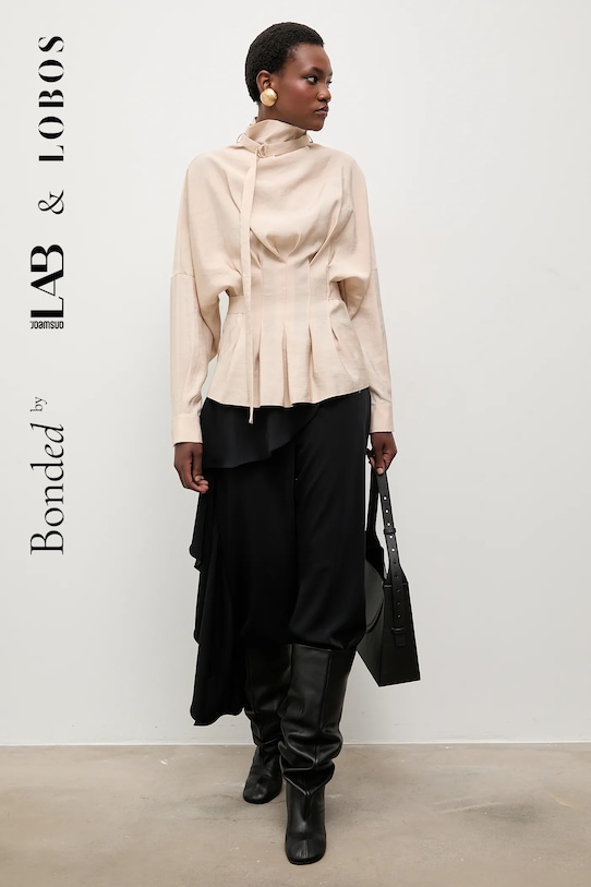 Bonded by Answear.LAB & LOBOS bluzka casual beżowy 20176.tos