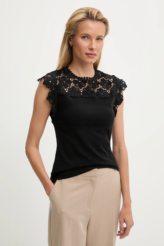 Answear.LAB felső rövid fekete ZA0093