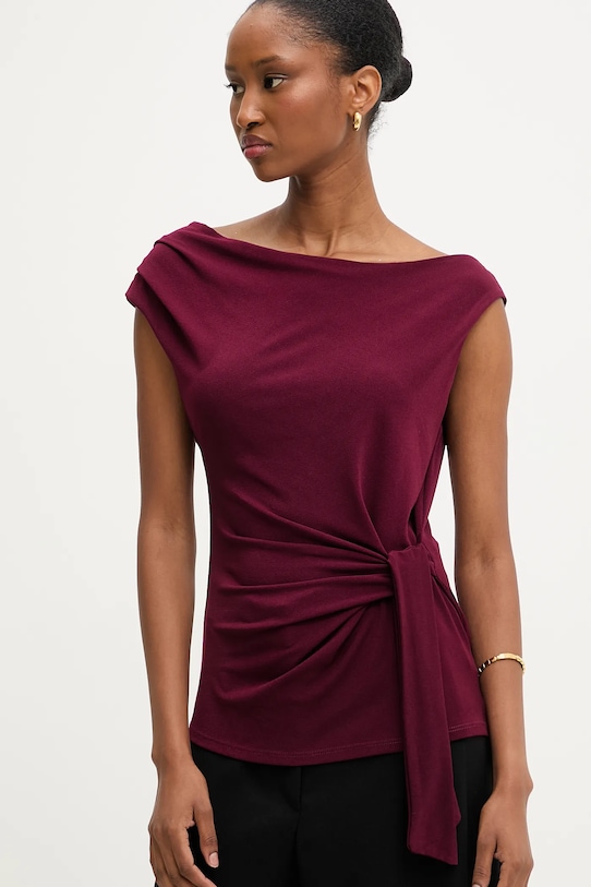 Answear.LAB top z elastanem bordowy TP582.iak