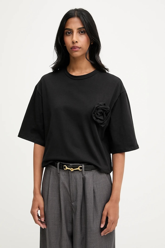 Answear.LAB bluzka z elastanem czarny BL51407