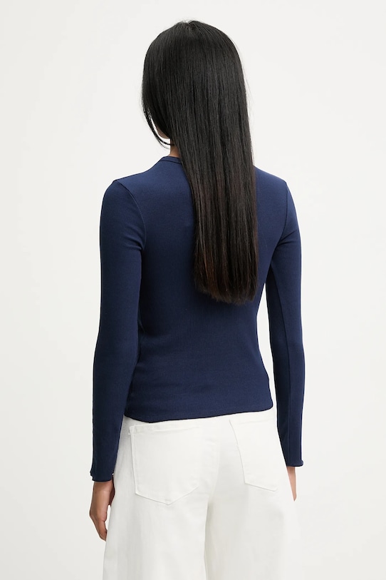 Îmbrăcăminte Answear.LAB longsleeve IVVI.BUTTON.tos bleumarin