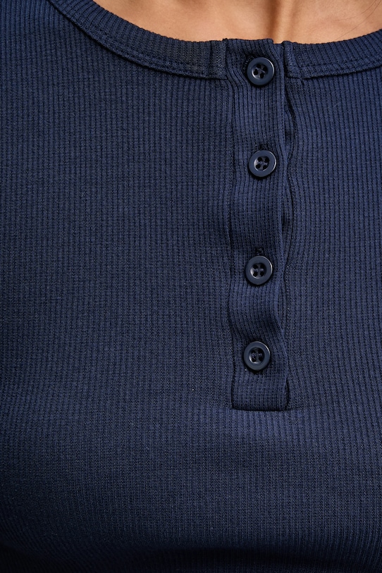 Answear.LAB longsleeve IVVI.BUTTON.tos bleumarin