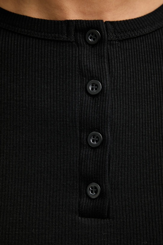 Answear.LAB hosszú ujjú IVVI.BUTTON.tos fekete