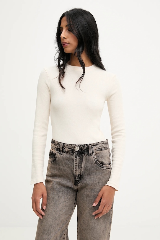 Answear.LAB longsleeve biały IVVI.PLAIN.TOS