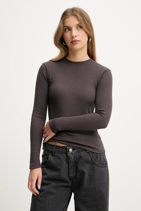 Answear.LAB longsleeve brązowy IVVI.PLAIN.TOS