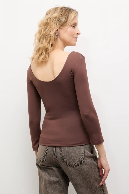 Одяг Лонгслів Answear.LAB LF.716775.TOS коричневий