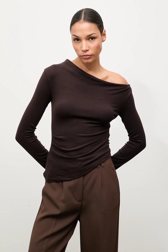 Answear.LAB longsleeve brązowy 16527.TOS