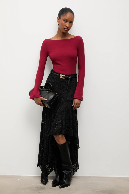 Answear.LAB longsleeve 16664.TOS bordowy WA25