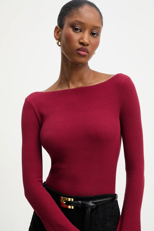 Answear.LAB longsleeve bordowy 16664.TOS