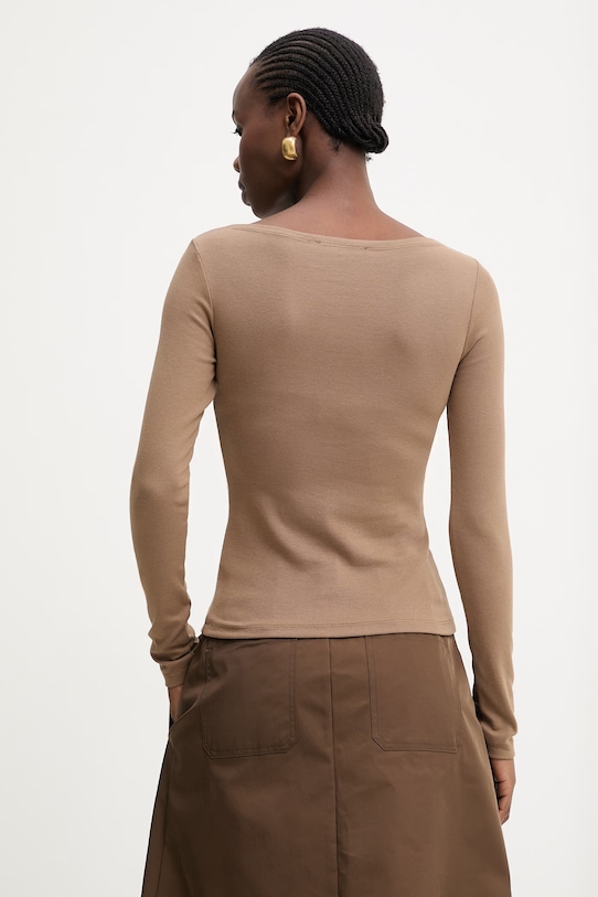 Odzież Answear.LAB longsleeve dv.hit.sng.tak brązowy