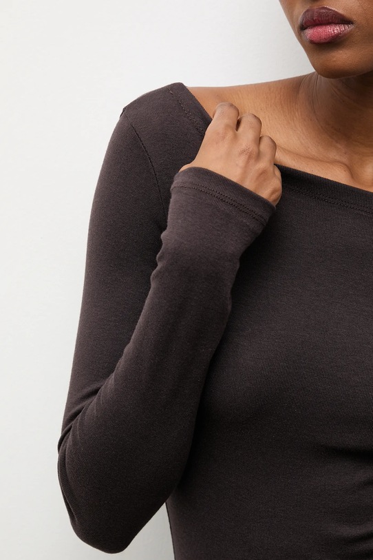 Answear.LAB longsleeve dv.hit.sng.tak brązowy