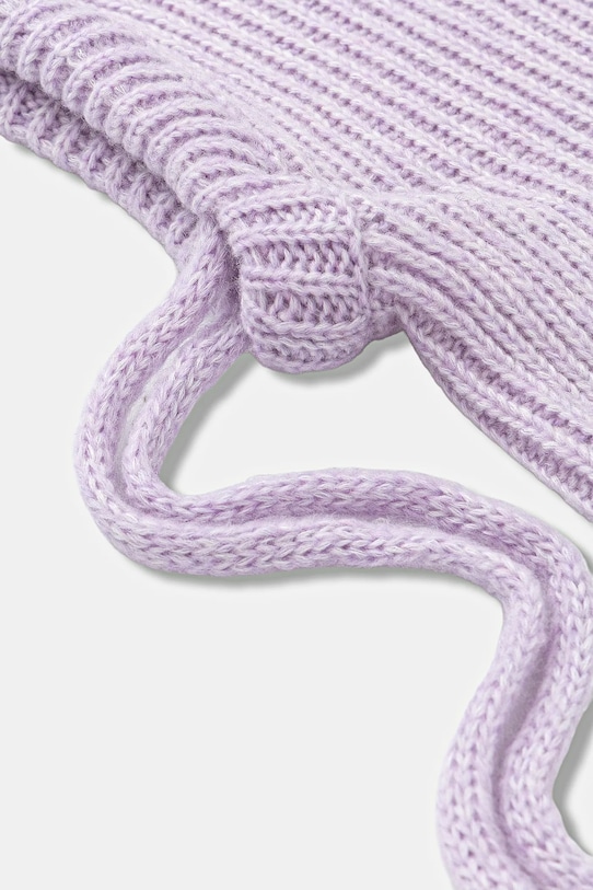 Akcesoria Answear.LAB kominiarka z wełną merino balaklava fioletowy