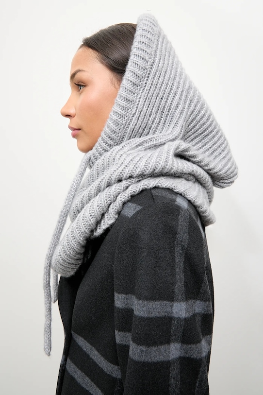 Answear.LAB kominiarka z wełną merino szary balaklava