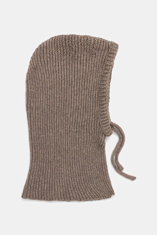 Answear.LAB kominiarka z wełną merino balaklava beżowy WA25