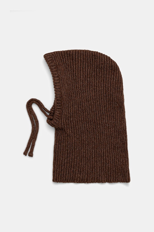 Answear.LAB kominiarka z wełną merino balaklava brązowy WA25