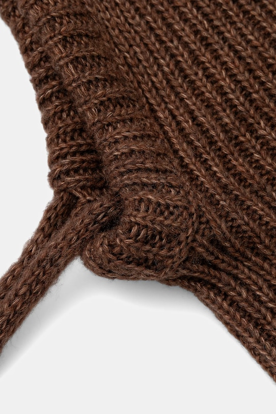 Akcesoria Answear.LAB kominiarka z wełną merino balaklava brązowy