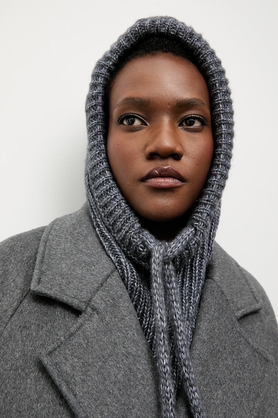 Balaclava z volno Answear.LAB balaklava siva