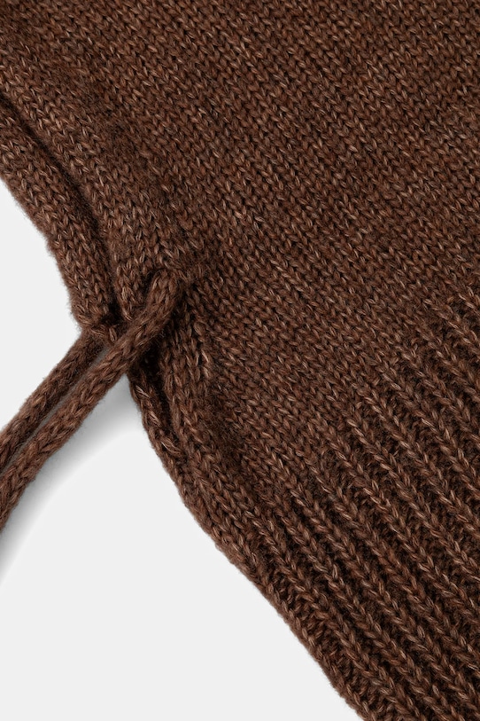 Akcesoria Answear.LAB kaptur z wełną merino balaklava2 brązowy