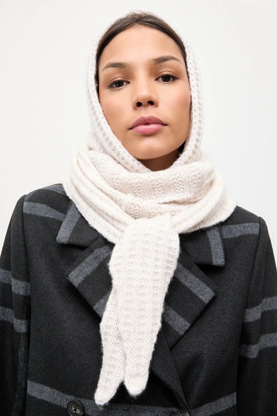 Answear.LAB kaptur z wełną merino beżowy 2505046-016