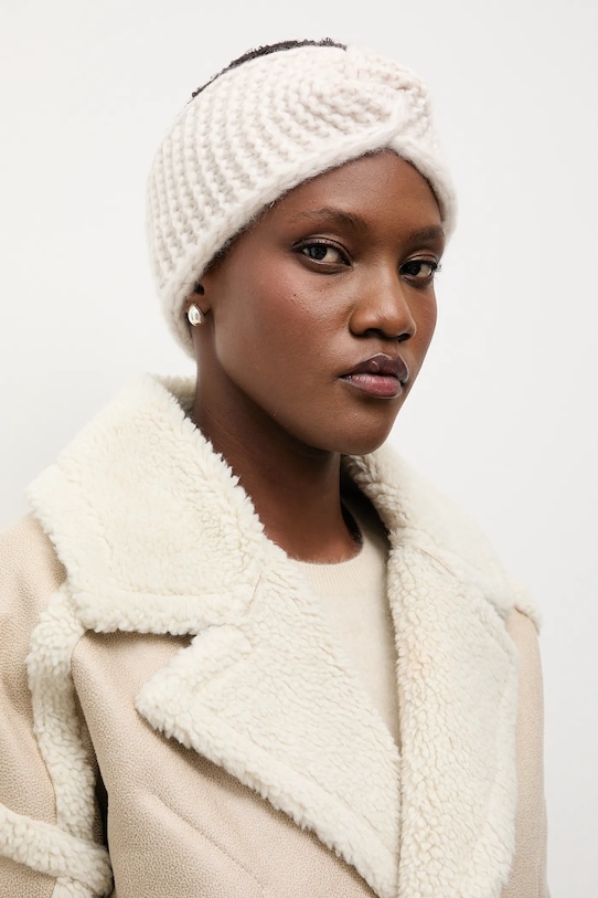 Vlnená čelenka Answear.LAB melanž béžová 2305005-016