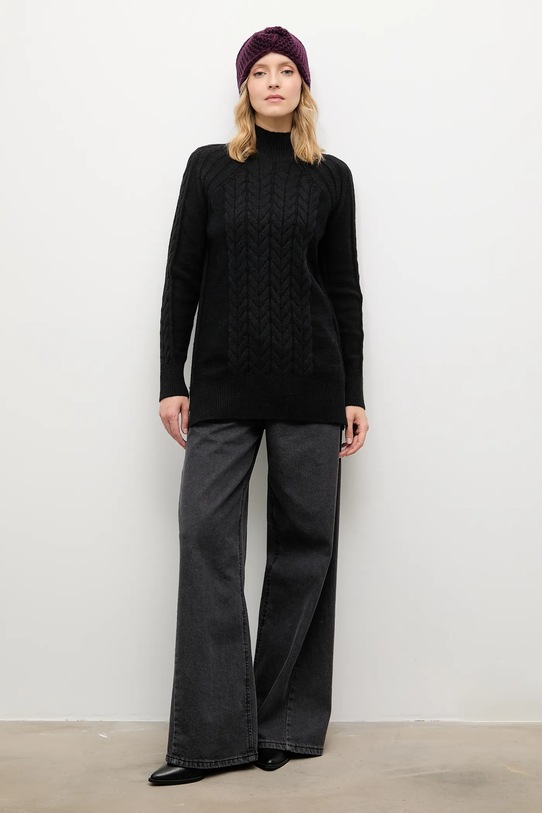 Answear.LAB opaska z wełną merino bordowy 2305005-016