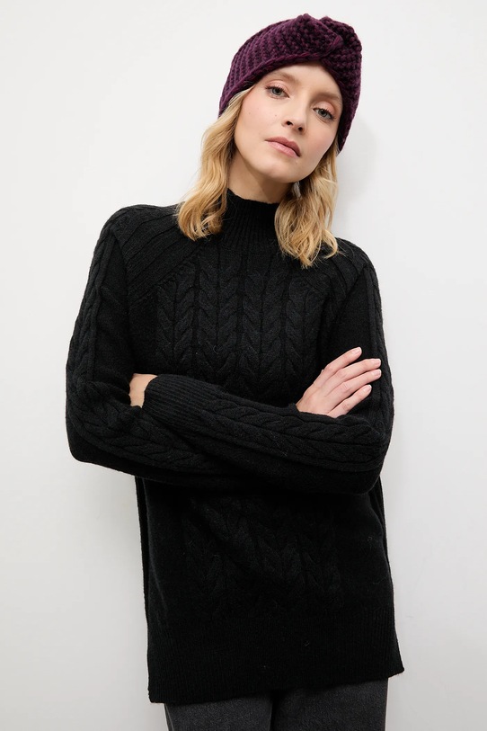 Answear.LAB opaska z wełną merino 2305005-016 bordowy