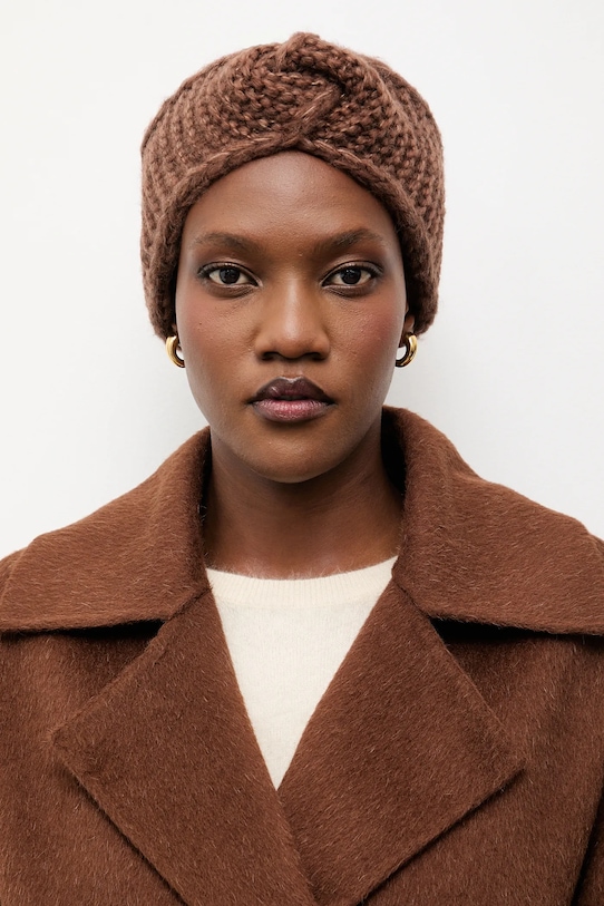 Vlnená čelenka Answear.LAB melanž hnedá 2305005-016