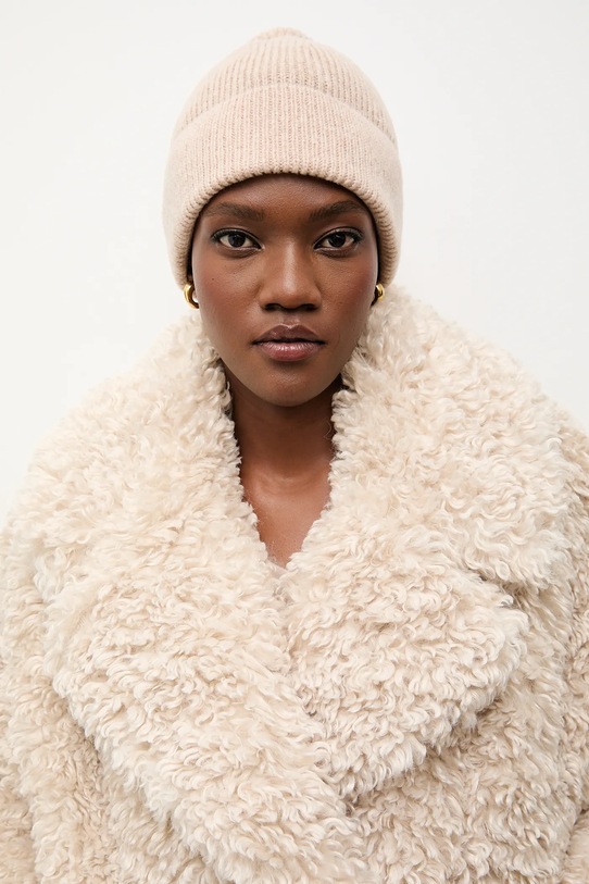 Μάλλινο σκουφί Answear.LAB χοντρό μπεζ czapka1