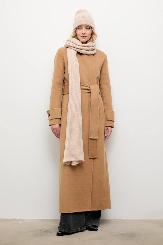 Answear.LAB czapka z wełną merino czapka1 beżowy