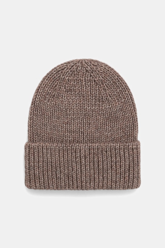 Answear.LAB czapka z wełną WA25-CDD001 brązowy WA25