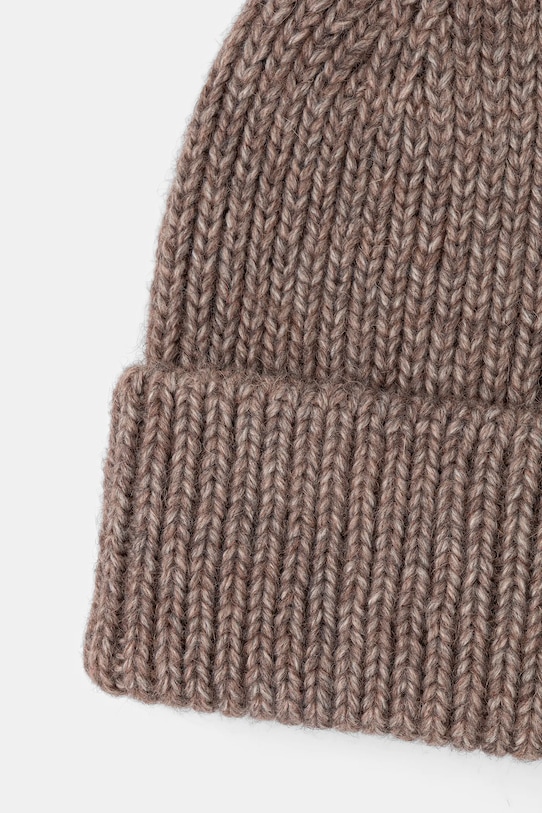 Answear.LAB czapka z wełną brązowy WA25-CDD001