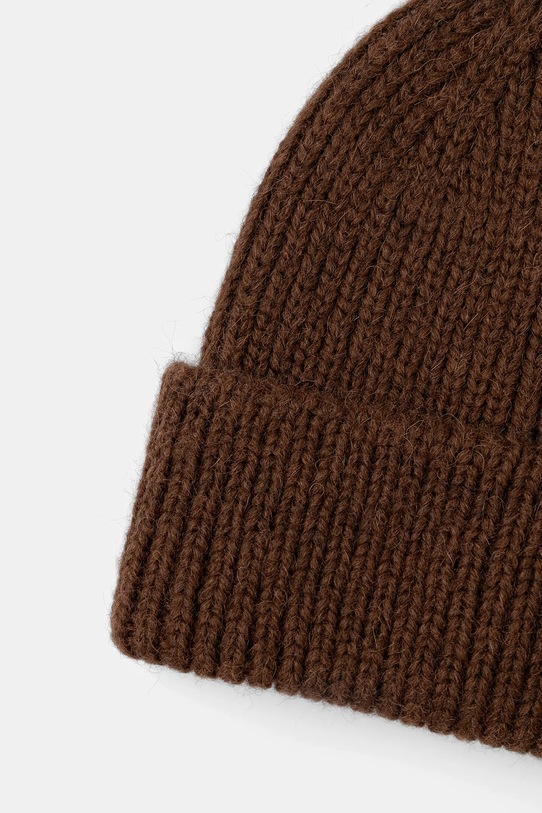 Answear.LAB czapka z wełną brązowy WA25-CDD001